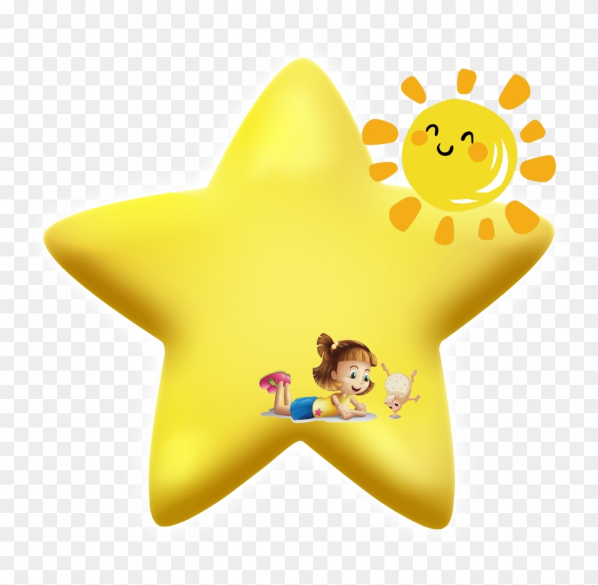 Este Gráficos Es Las Estrellas Amarillas Decoran El - Cartoon Clipart