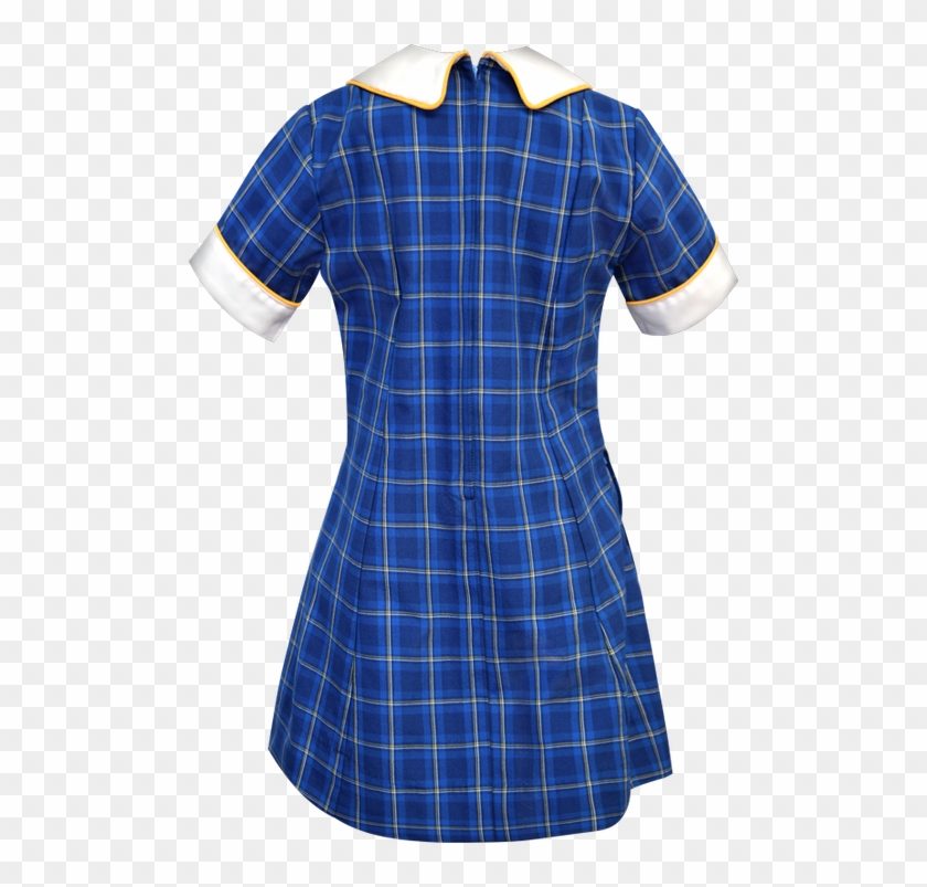School Uniform Dress Back View - Plaid Clipart #3722197