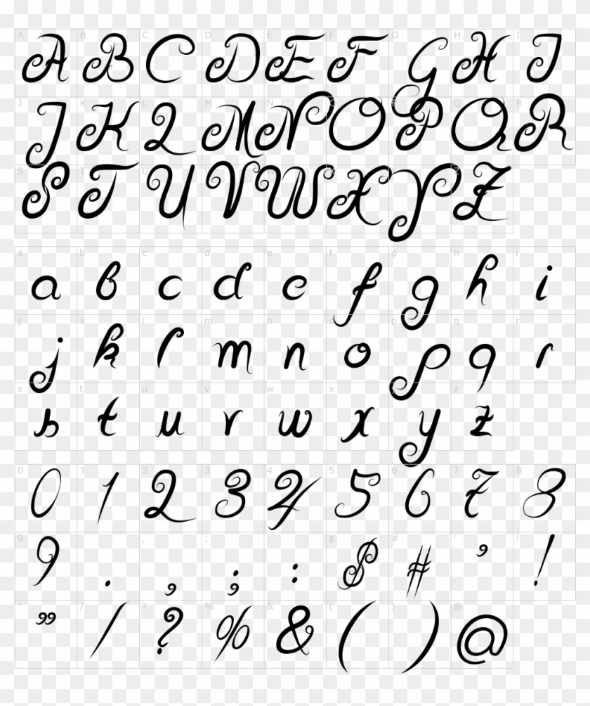 Font Characters - Font Curls Clipart