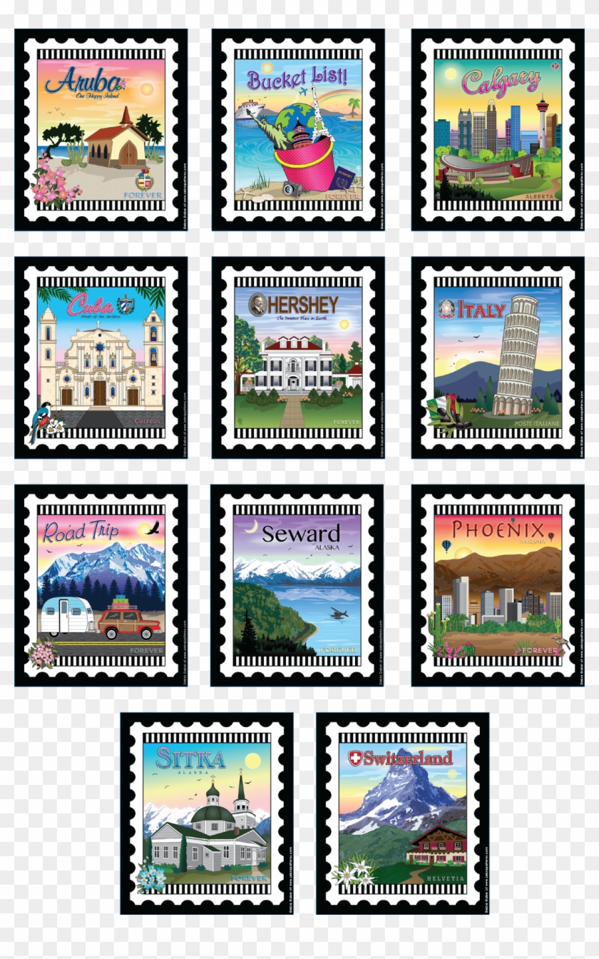 11 New Stamps - Postage Stamp Clipart