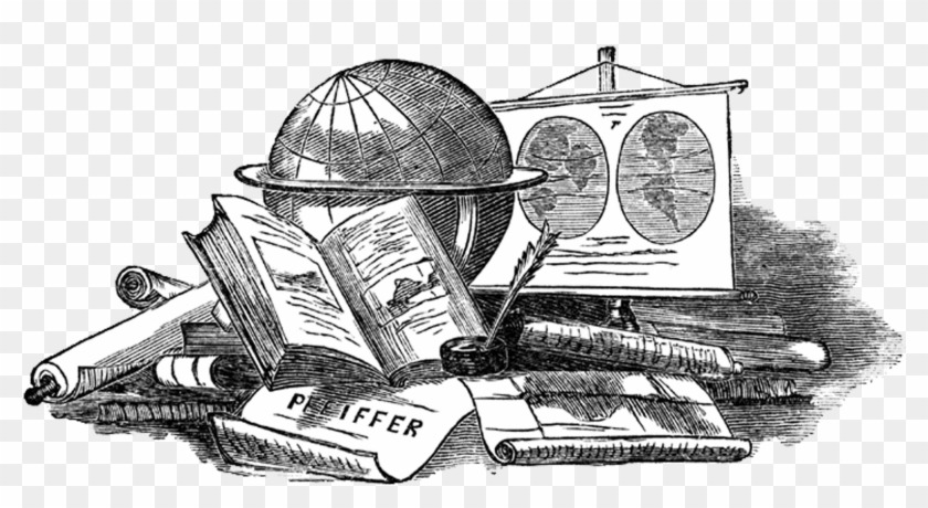 Black And White History Clipart - Png Download