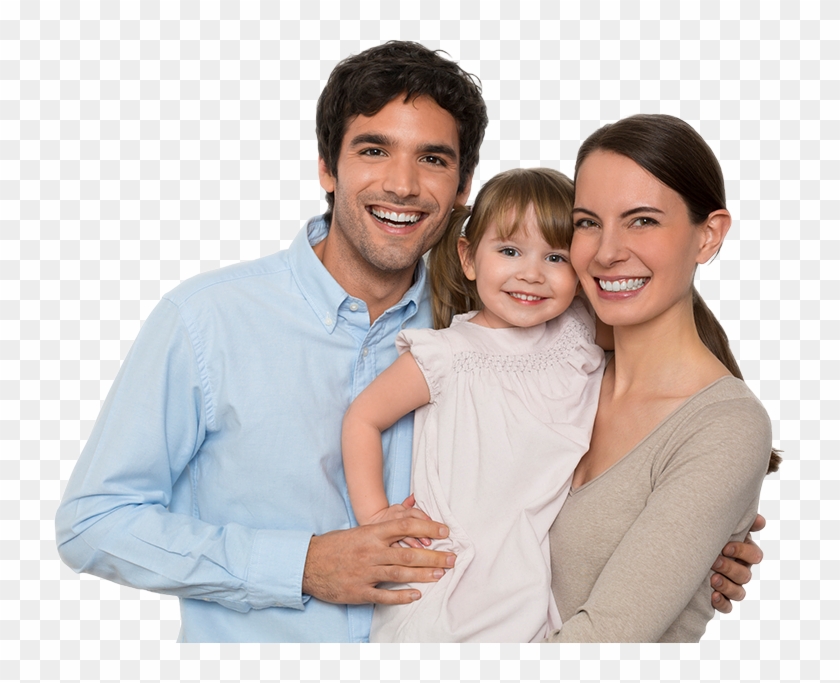 Franklin-pitts Husband, Wife And Young Daughter Smiling - Young Family White Background Clipart