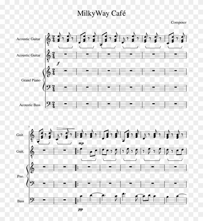 Milkyway Café - Sheet Music Clipart