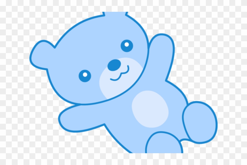 Teddy Clipart Scrapbook Paper - Blue Teddy Bear Png Transparent Png