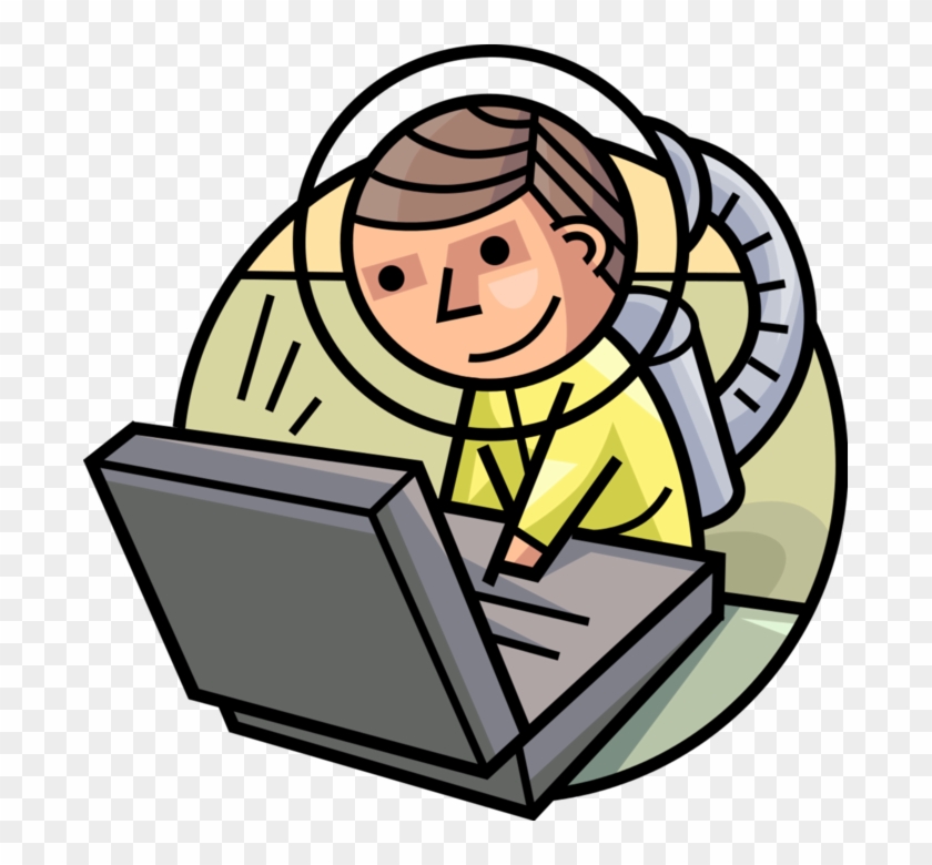 Vector Illustration Of Outer Space Exploration With Clipart #3725125