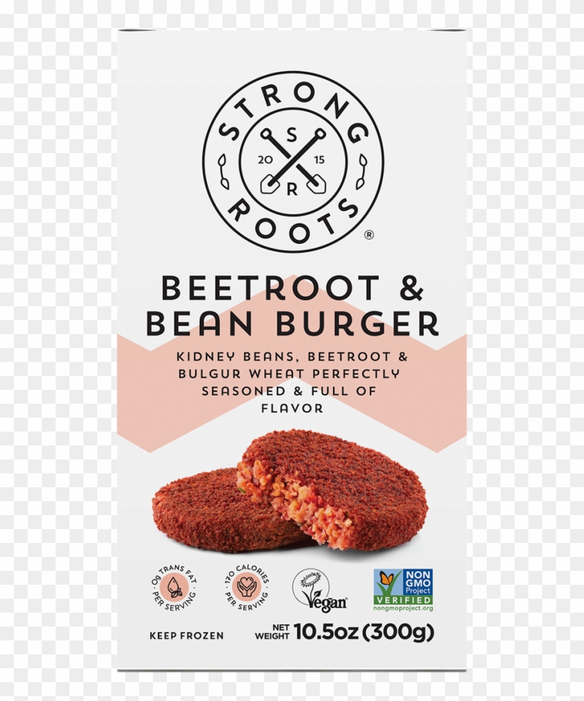 Find And Follow Us - Strong Roots Beetroot Burger Clipart #3725731