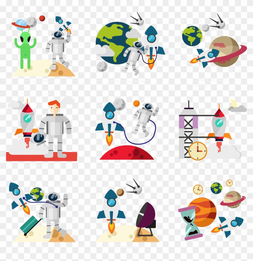 Astronaut Clipart Outer Space - Space Exploration Clipart - Png Download #3725824