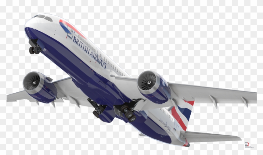 Boeing 787-8 Dreamliner British Airways Rigged 3d Model - Airbus A380 Clipart