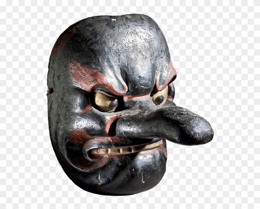 Hanging Mask Mask Japan Scary Spooky Antique - Ancient Oni Mask Clipart