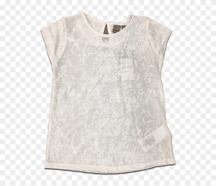 Camiseta Semi Transparente Blanca Kanz - Blouse Clipart