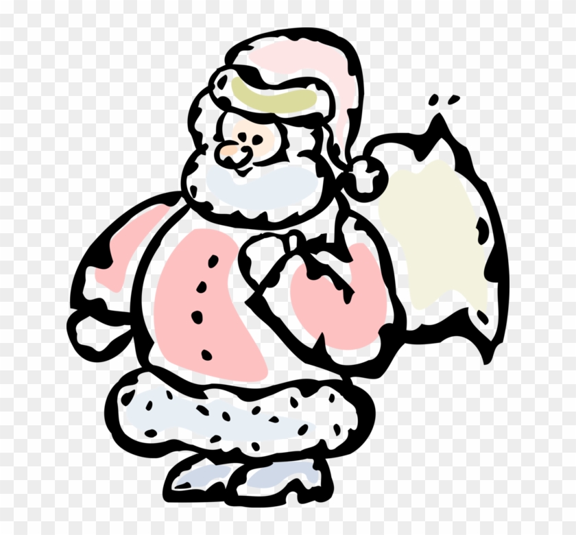 Vector Illustration Of Santa Claus, Saint Nicholas, Clipart