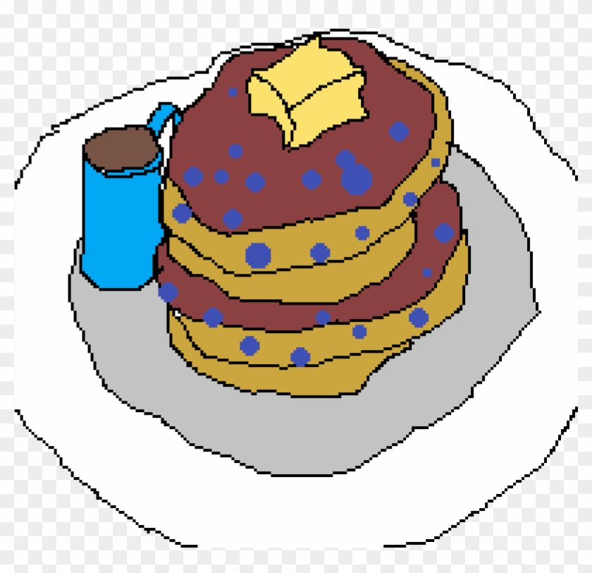 Pancake Clipart Blueberry Pancake - Png Download #3727867