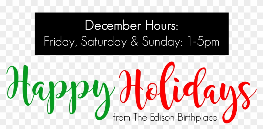 Thomas Edison Birthplace Calendar - Calligraphy Clipart