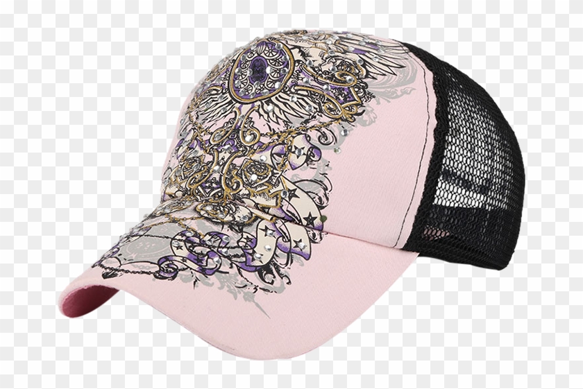 Hand Painted Summer Hot Drilling Baseball Hat - Baseball Cap Clipart