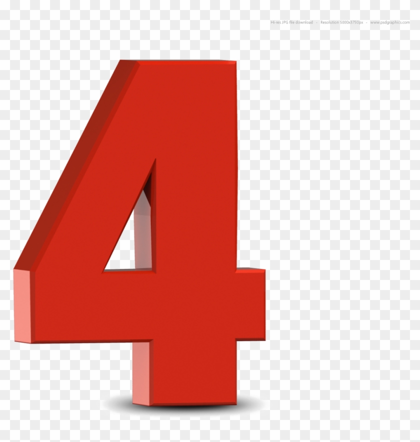 4 Number Png Clipart - 4 3d Number Png Transparent Png