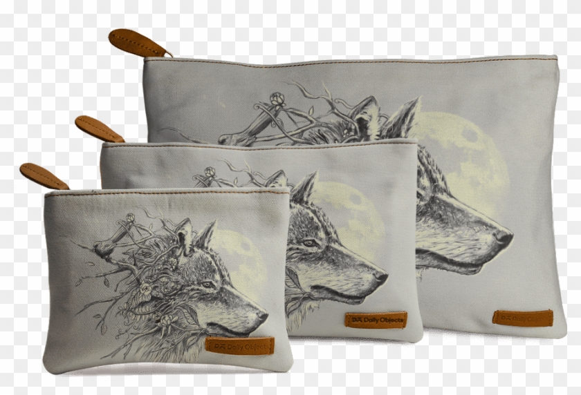 Dailyobjects Gray Wolf Regular Stash Pouch Buy Online - Throw Pillow Clipart #3728896