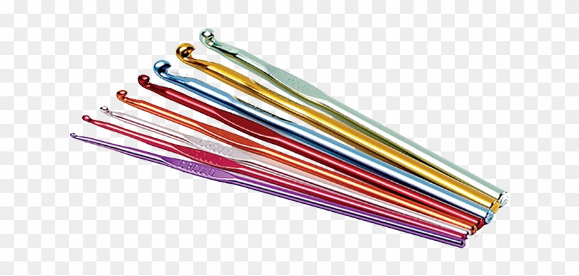 Agulha De Crochê Alumínio Colorida Círculo S/a - Agulha De Crochê Png Clipart #3728974