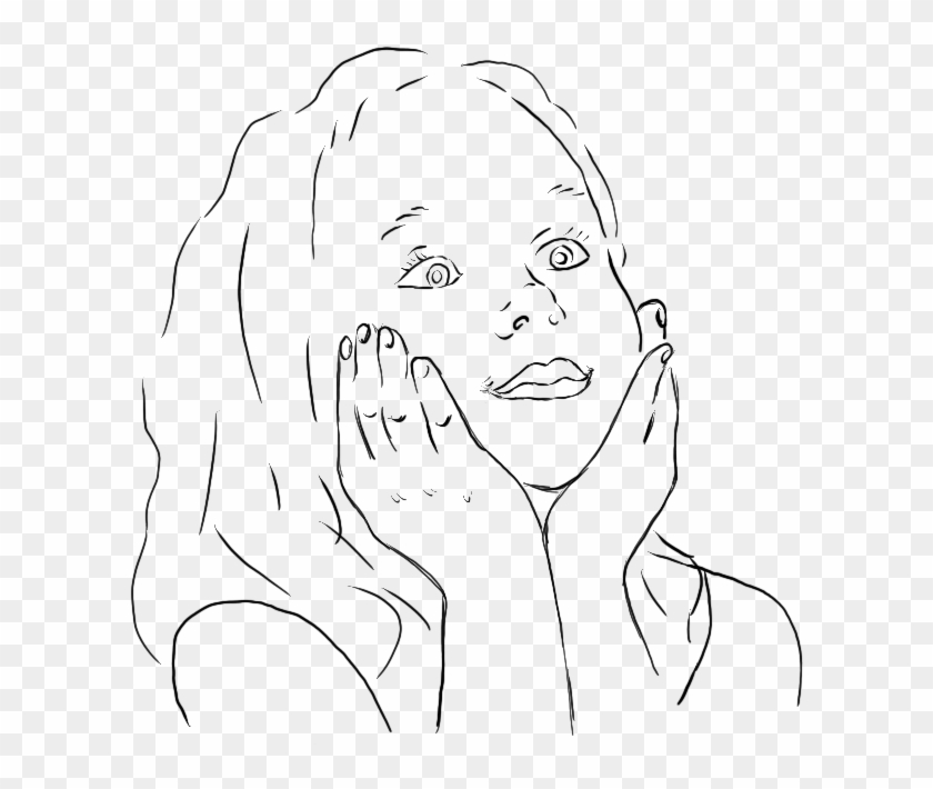 Girl Amazed Clipart