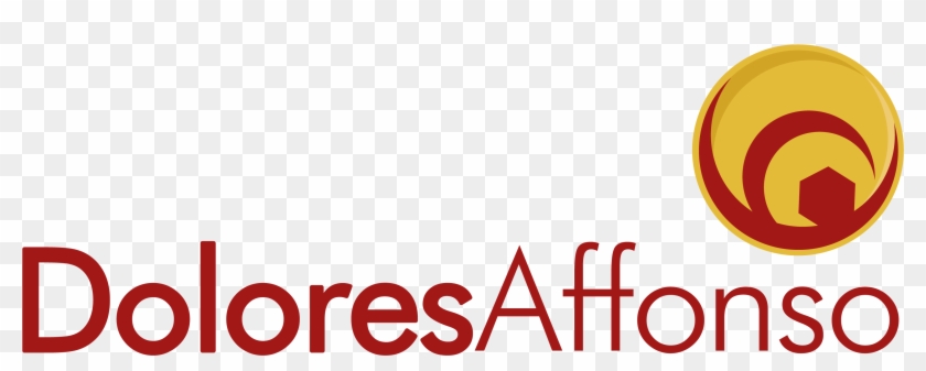 Logo De Dolores Affonso Com O Nome Escrito Em Vermelho - Circle Clipart