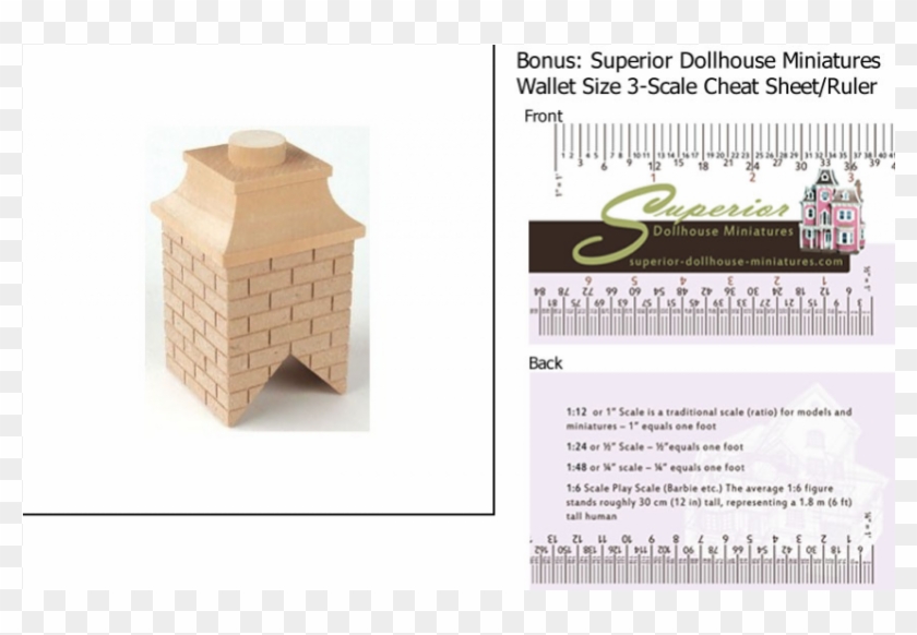 Get The Latest Dollhouse Miniature Wood Brick Chimney - Dollhouse Clipart