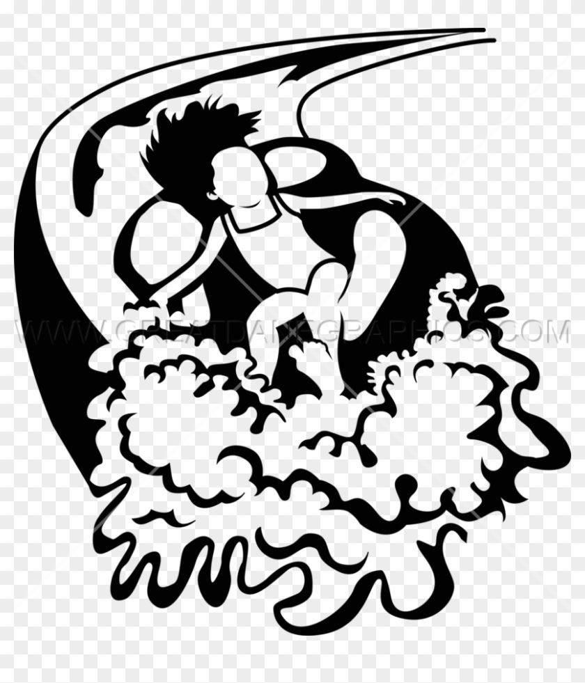 Black And White Vector Illustration - Water Slide Clip Art Black And White - Png Download