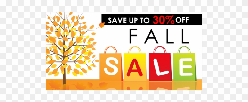 Fall Leaves Tree Shopping Bags - Fall Season Sale Banner Clipart