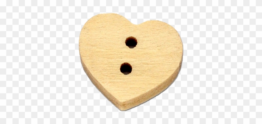 13mm Wooden Heart Buttons - Plywood Clipart