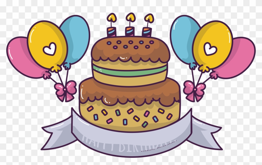 Torte, Birthday Cake, Chocolate Cake, Cuisine Png Image - Cute Birthday Cake Cartoon Clipart #3730519