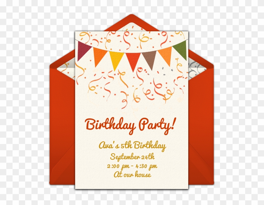 Customizable, Free Fall Banner Online Invitations - Party Clipart #3730522