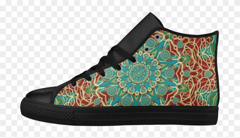 The Wooden Heart Mandala,giving Calm Aquila High Top - Basketball Shoe Clipart