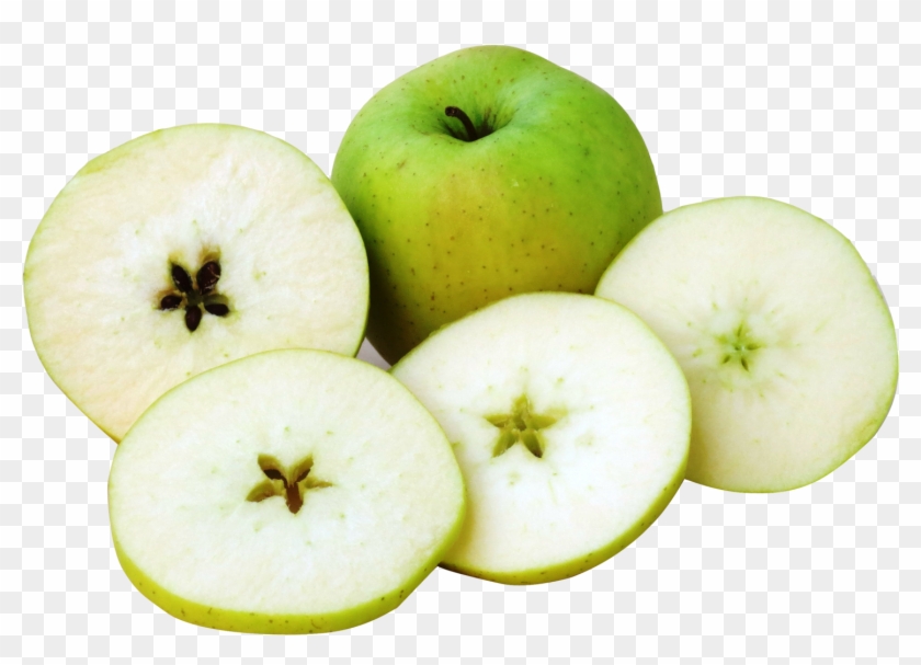 Free Png Apple With Slices Png - Sliced Granny Smith Clipart