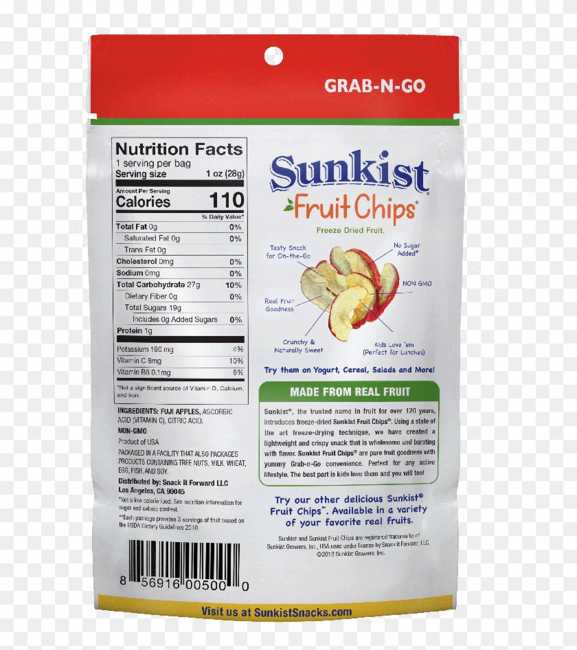 Products - Sunkist Freeze Dried Mango Nutrition Facts Clipart