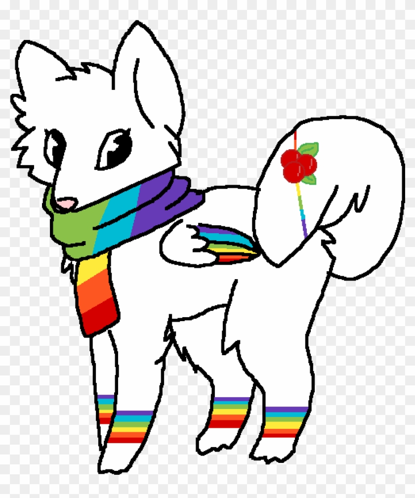 Cute Rainbow Christmas Animal - Digital Art Clipart