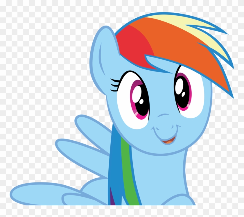 Rainbow Dash Cute Face Vector By Br-david - Cartoon Clipart