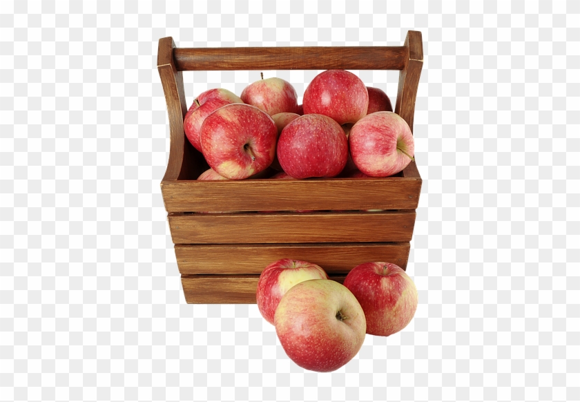 Isolated Apples Fruit Food Healthy Fresh Organic - Basket Of Apples Transparent Background Clipart