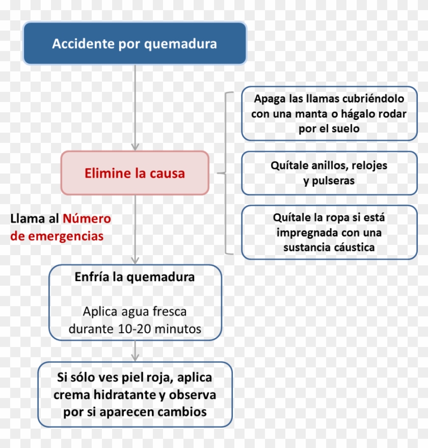 Pasos Básicos A Seguir Ante Un Niño Que Ha Sufrido - Esquema De Prevencion De Quemaduras Clipart #3731984