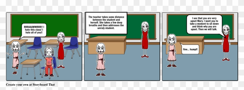 Angry Child De-escalation - Cartoon Clipart