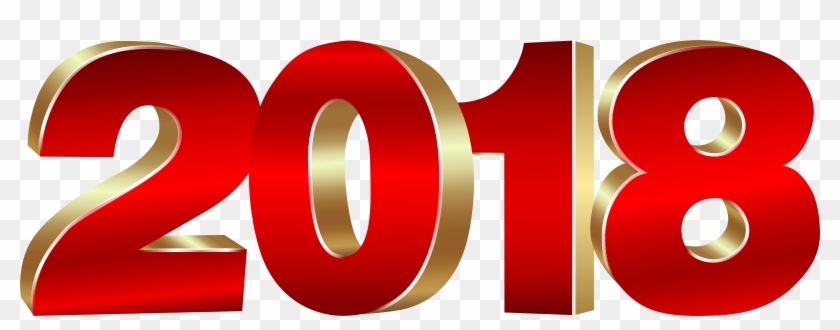 2018 Gold And Red Png Clipart Image - Надпись 2018 На Прозрачном Фоне Transparent Png #3732344