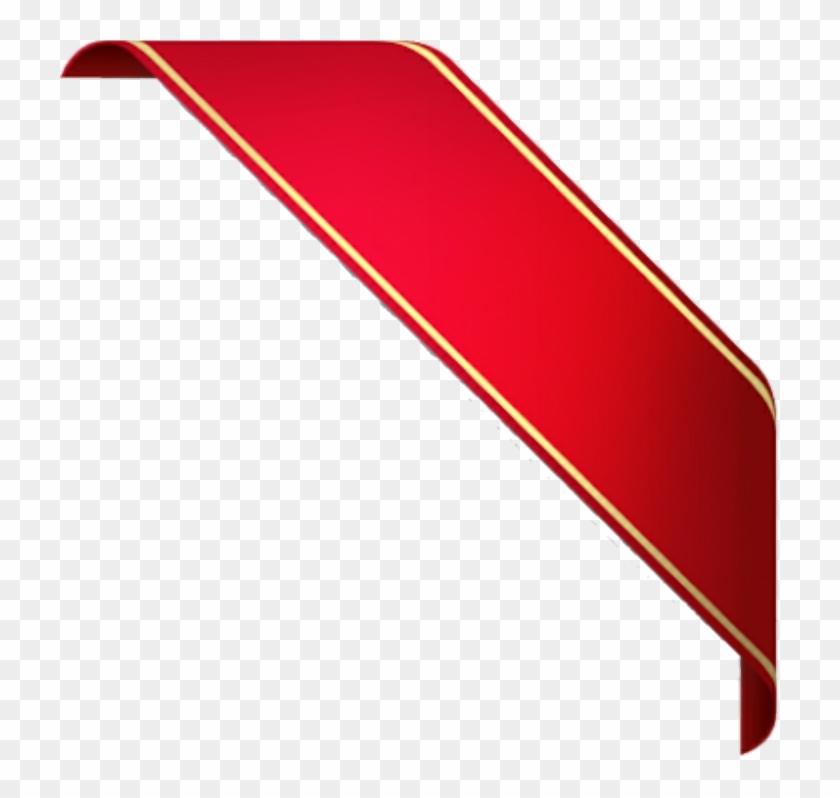 #banderola #rojo #bandera #guirnalda - Red Corner Ribbon Png Clipart