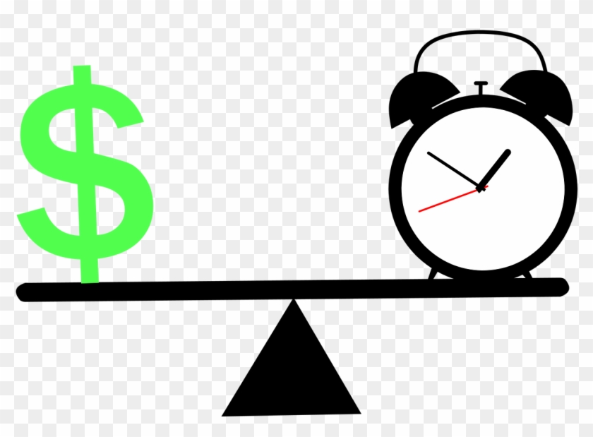 Time Currency Time Is Money - Time And Cost Balance Icon Clipart