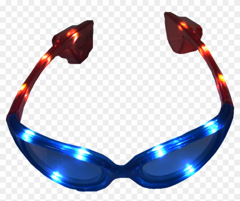 Fun Central Led Patriotic Sunglasses, Light Up Patriotic - Electric Blue Clipart