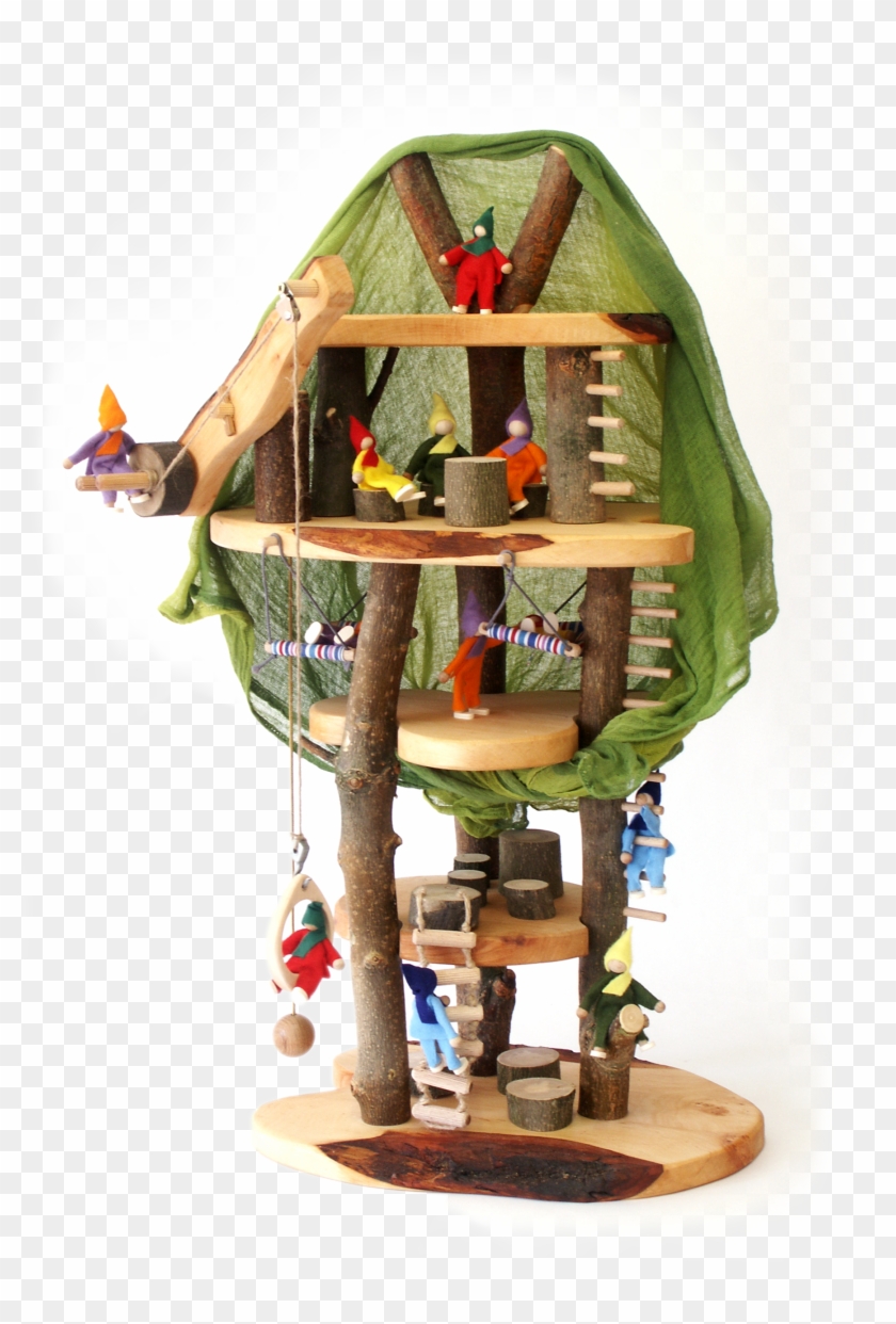 Tree House Dolls - Arbre Magique En Bois Clipart #3733029