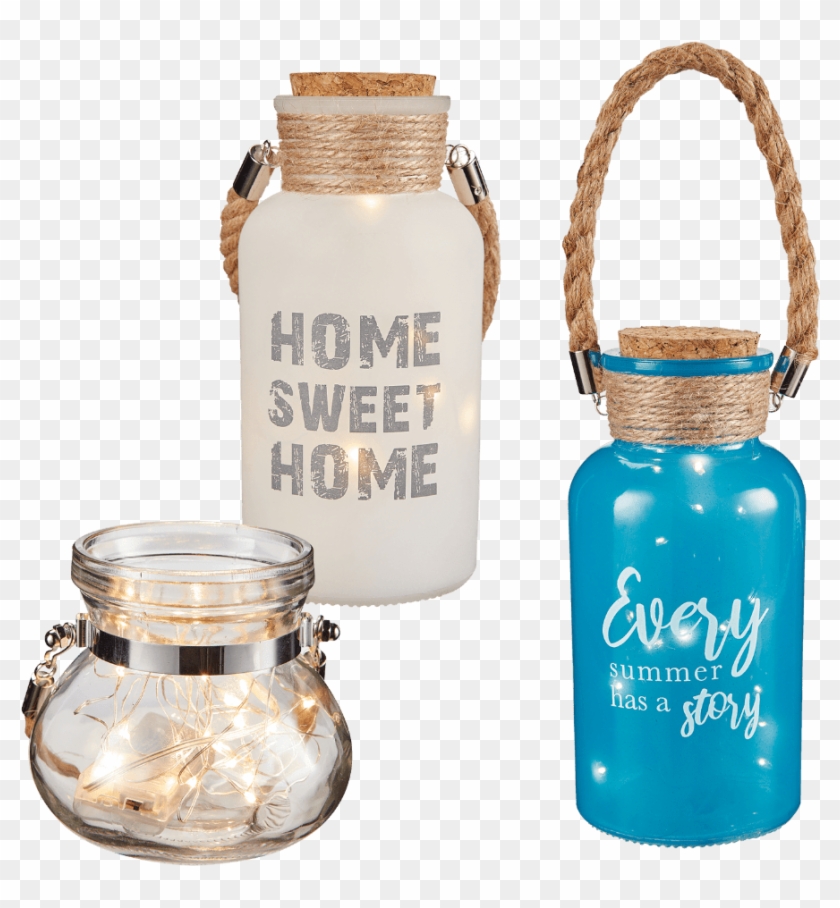 Tarro De Cristal Con Guirnalda Led - Glass Bottle Clipart #3733066