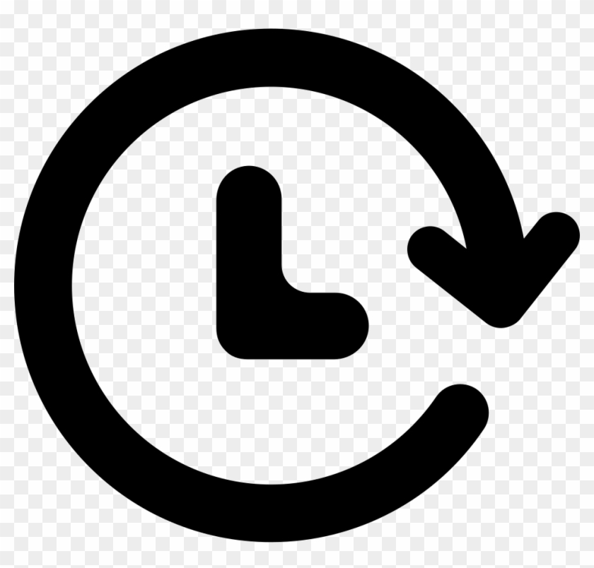Clock With Refresh Circular Arrow Comments - Clock Back Arrow Vector Clipart