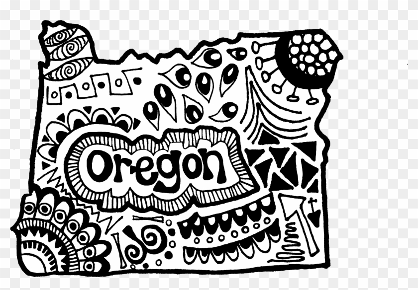 Oregon Zentangle - Illustration Clipart