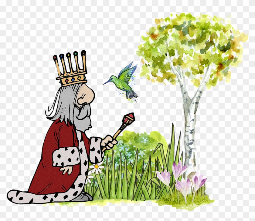 King Walking Garden Hummingbird Png Image - King Walking Clipart #3733655