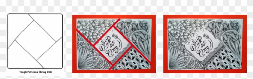 Zentangle Along The Strings - Motif Clipart #3733772