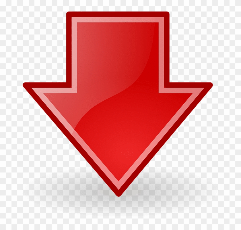 Felcha - Red Transparent Down Arrow Png Clipart #3734046