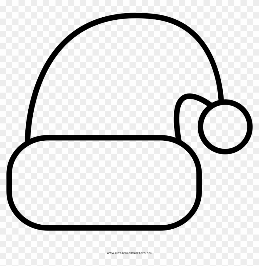 Santa Hat Coloring Page Dechome Me And - Line Art Clipart #3734293