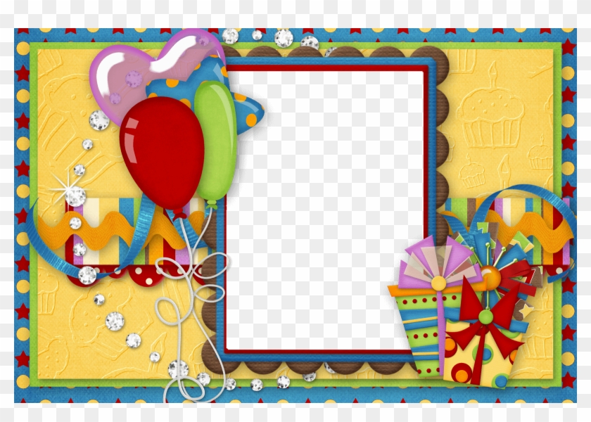 Marco De Cumpleaños Vintage Con Globos - Marcos De Cumpleanos Para Hombres Clipart